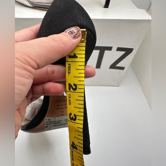 NWT SCHUTZ Den Transparent Silver Flames Pointed Toe Pumps High Heels Sz 5B - Picture 10 of 10